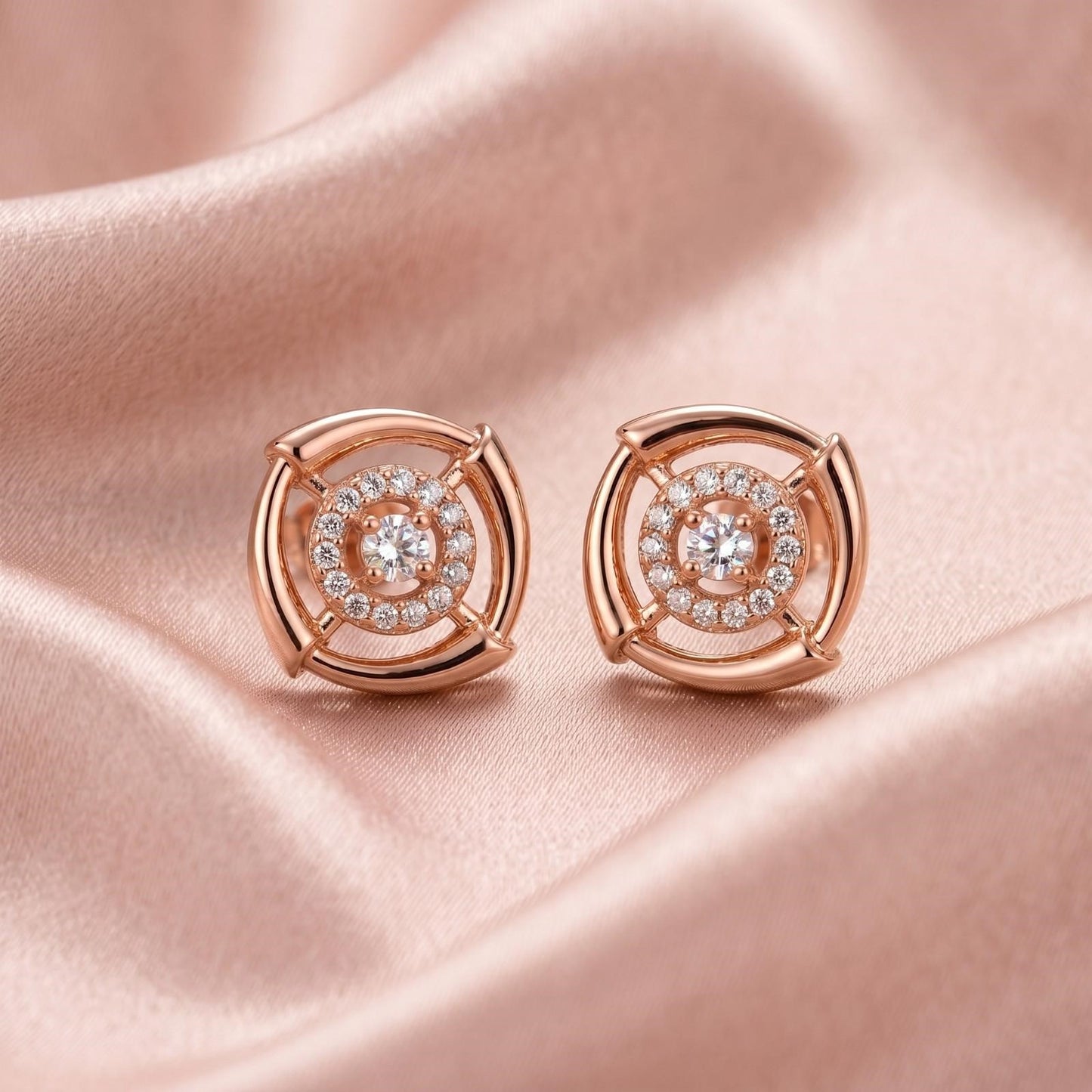 Halo Square Studs