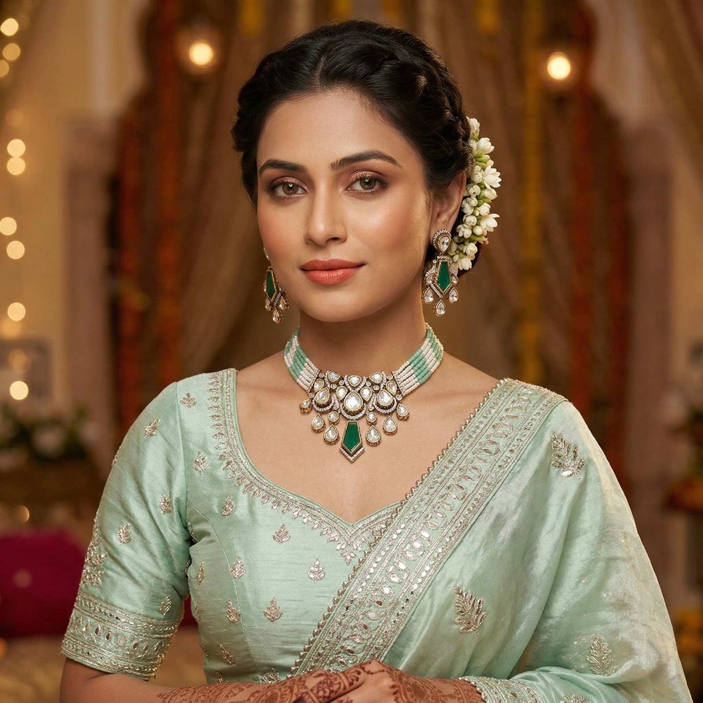 Noorani Mint with indian dress