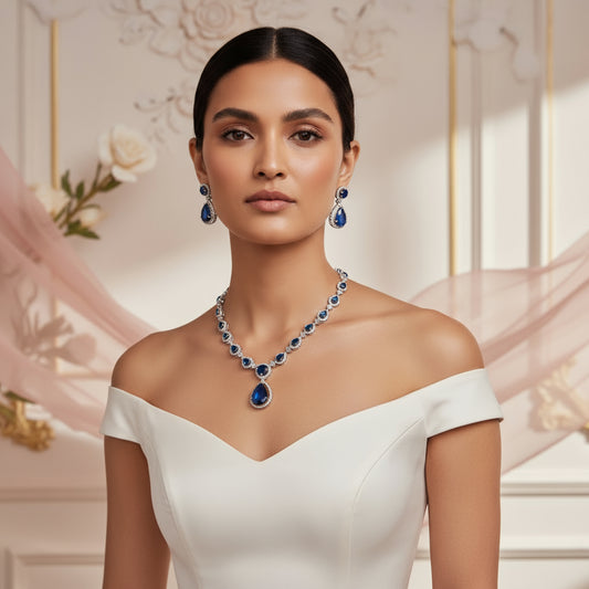 Pear Prism with white dress