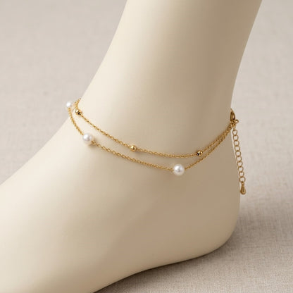 Golden Pearl Anklet