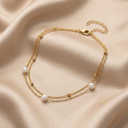 Golden Pearl Anklet