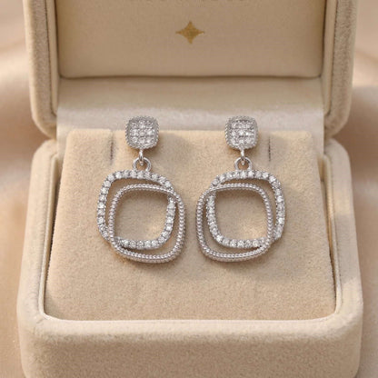 Double Square Earings