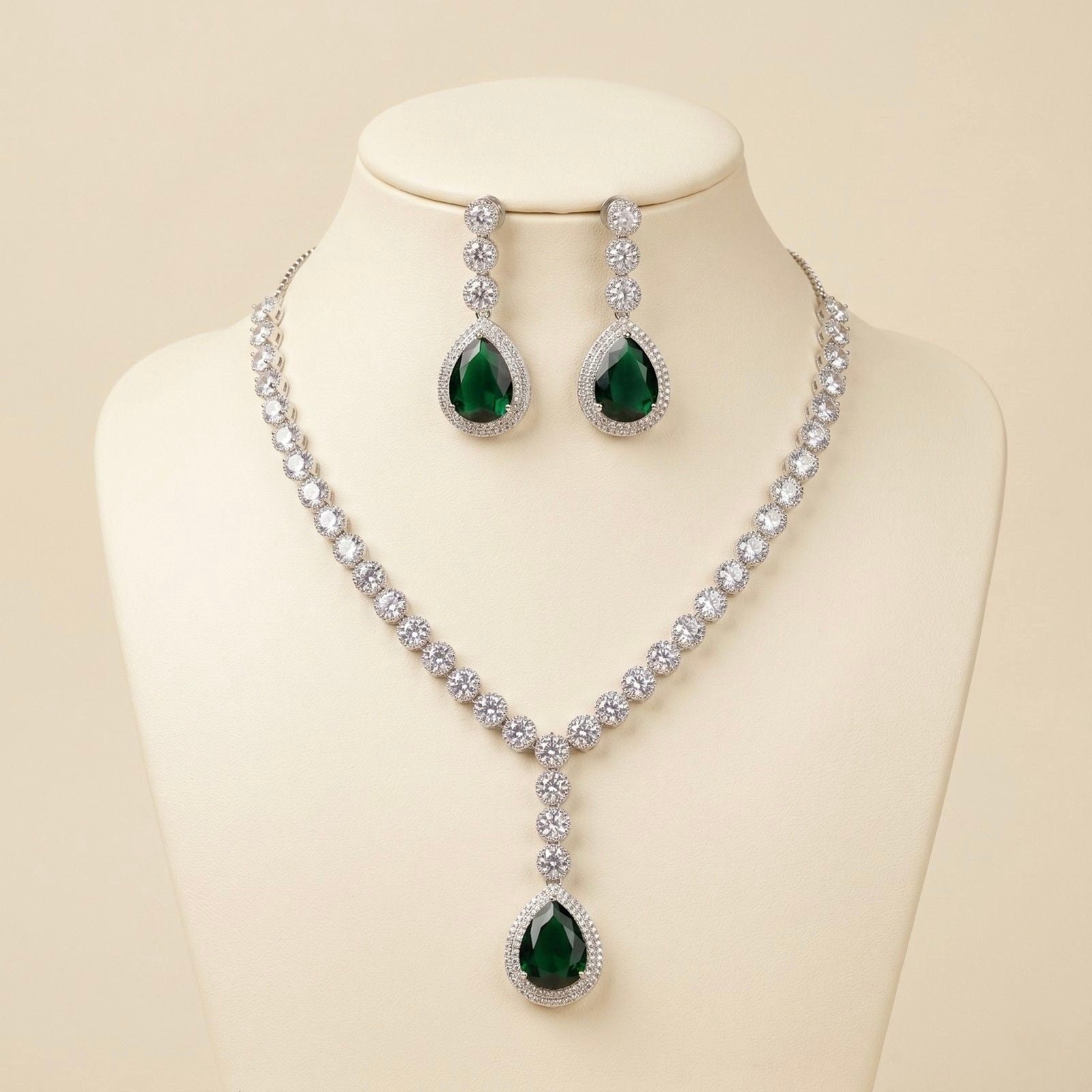 Emerald Royal Drop Pendant in showcase