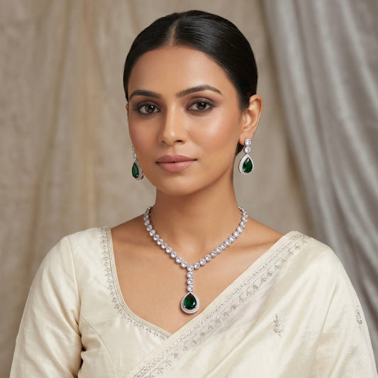 Emerald Royal Drop Pendant Front