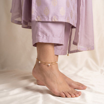 Golden Pearl Anklet