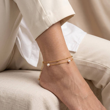 Golden Pearl Anklet