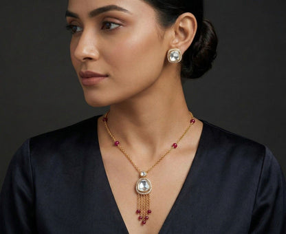 Noor Tassel with black dress