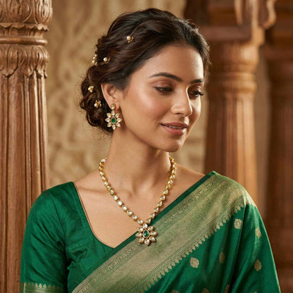 Pushpa Heera with saree