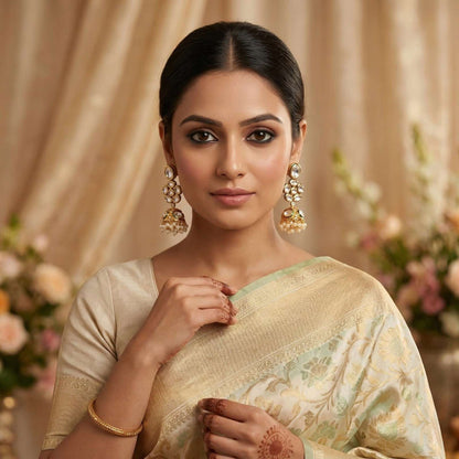 Ziya Jhumka with saree