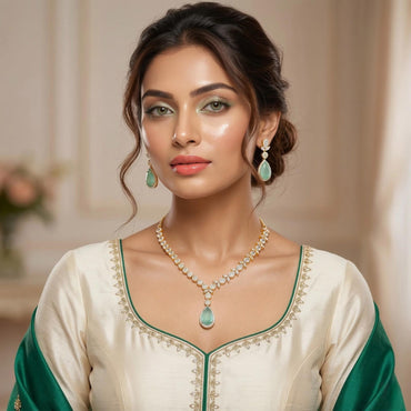 Sagar Drop with indian dress