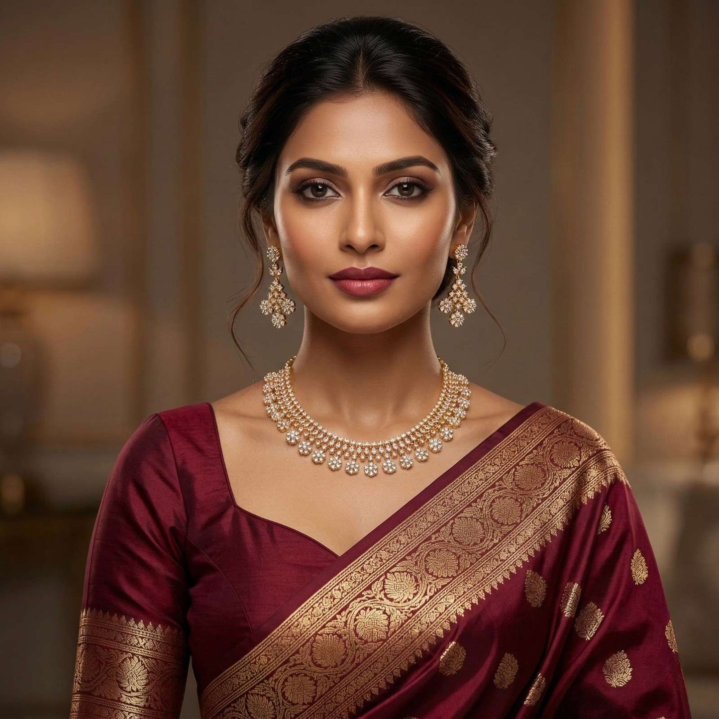 Shahi Bloom with red dress