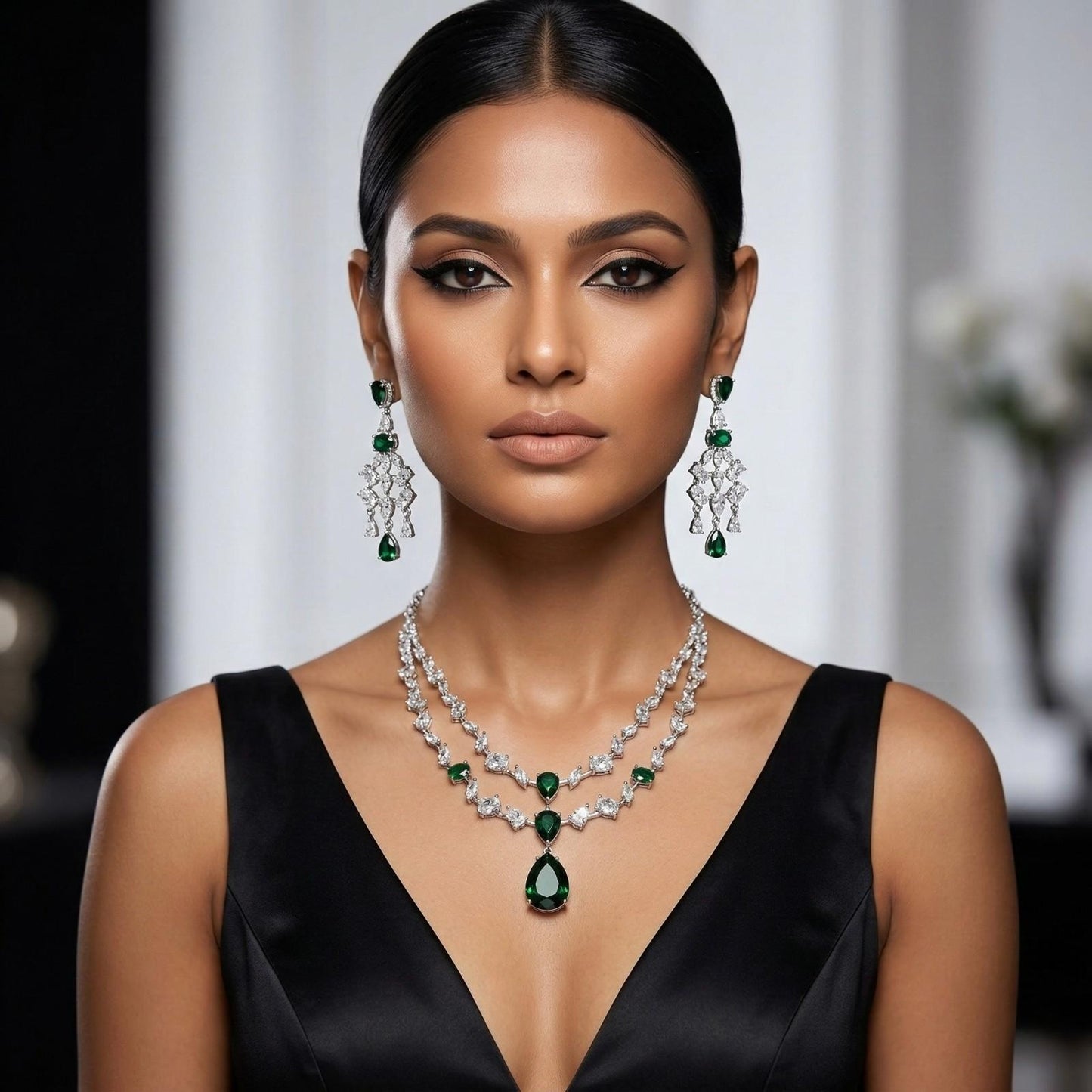 Noor Layers with black dress