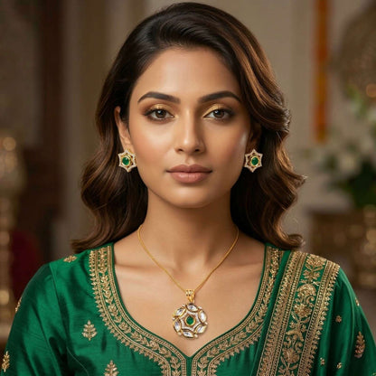 Polki Star with green dress