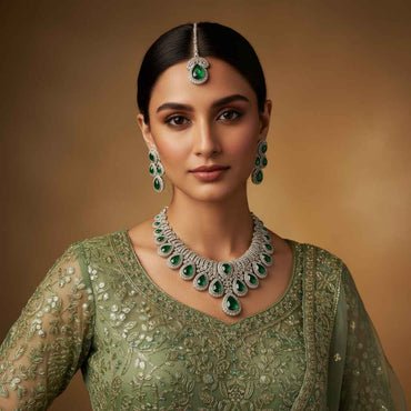 Regalia Green with green dress