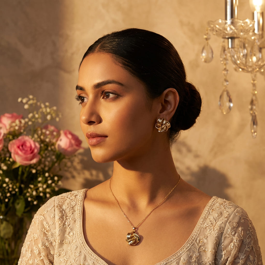 Golden Allure with indian dress